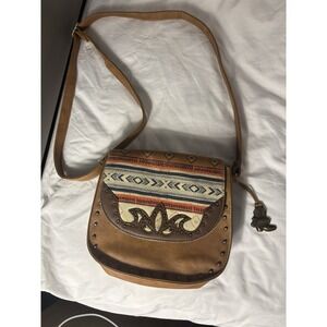 Justin Boots Women's Carry Purse Brown Leather Rodeo Western Bag